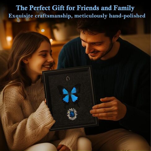 Butterfly Proodfly مؤطرة التحنيط ، 9x11 بوصة زبدة ذبابة عينة لفئة العلوم ، ديكور المنزل جدار الفن ، هدية مثالية لابنة زوجة وصديقة أنثى (أسود وأزرق فينيكس الفراشة) in Saudi Arabia