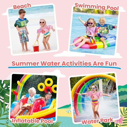 Toddler Puddle Floaties Jumper for 20 30-50 Pounds, Kids Swim Vest Jacket with Adjustable Strap, Beach Sea Pool Toddler Swimming Floaties Jacket for Kids Age 2 3-5 6 7 Years Old in Kuwait