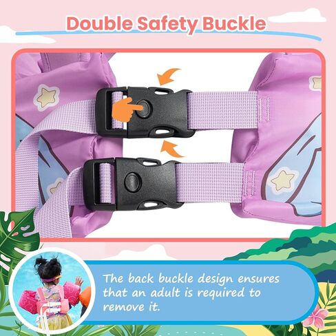 Toddler Puddle Floaties Jumper for 20 30-50 Pounds, Kids Swim Vest Jacket with Adjustable Strap, Beach Sea Pool Toddler Swimming Floaties Jacket for Kids Age 2 3-5 6 7 Years Old in Kuwait