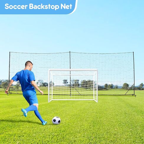 Ball Stop Net System with Wheels Movable Socketed Ball Stop Net Sports Netting Backyard 10FT to 12FT High Backstop Net for Barrier with Post from 10FT to 30FT Wide in Kuwait