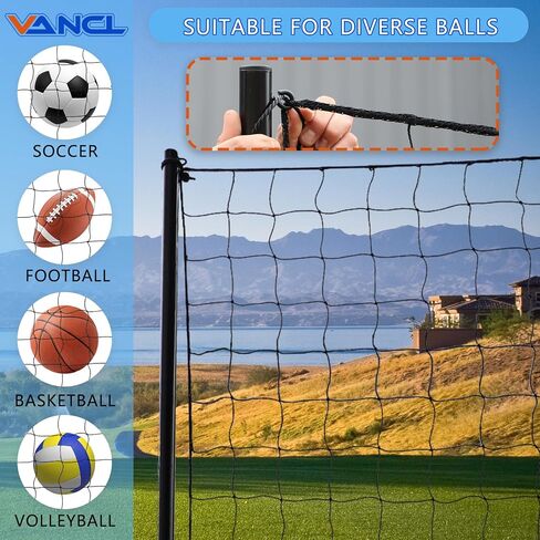 Ball Stop Net System with Wheels Movable Socketed Ball Stop Net Sports Netting Backyard 10FT to 12FT High Backstop Net for Barrier with Post from 10FT to 30FT Wide in Kuwait