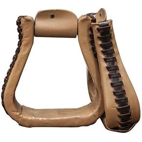 Showman Leather Covered Western Stirrups in Saudi Arabia