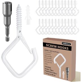 15 Pcs Black Eye Hooks Screw Heavy Duty,Ceiling Hooks for Hanging Plants,String Lights,Cup,Wind Chime,Bird Feeders. Plant Hanger Indoor&Outdoor in Saudi Arabia