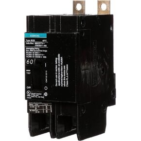 Siemens BQD260 60 -AMP مزدوج القطب 480Y/277V AC - 125/250V DC 14KAIC الترباس في الكسارة in Kuwait