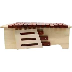 13-scale Orff soundbar professional adjustable high, medium and low frequency percussion instrument, redwood keys + redwood hammers, portable music teaching instrument without tuning, with case(Medium in Saudi Arabia