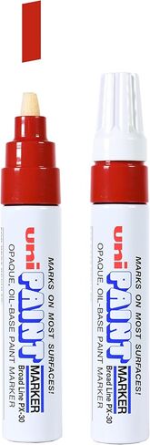 Uni-Ball Uni Paint PX-30 Oil-Based Paint Markers, Broad Line (8mm), Black, 2 Count in Saudi Arabia