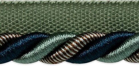 Trims by the Yard Leona 3/8" Twisted Lip Cord Black/White | (10 Yard Cut) Trim in Saudi Arabia