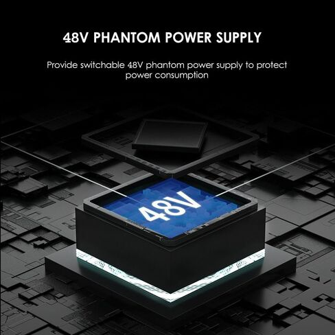 واجهة الصوت بطاقة الصوت المهنية بطاقة الصوت 16bit/48 كيلو هرتز Mini USB واجهة الصوت بطاقة الصوت 2-in و 2-خارج مع 48 فانتوم Power Power USB-B كابل معدات لتسجيل الموسيقى in Saudi Arabia