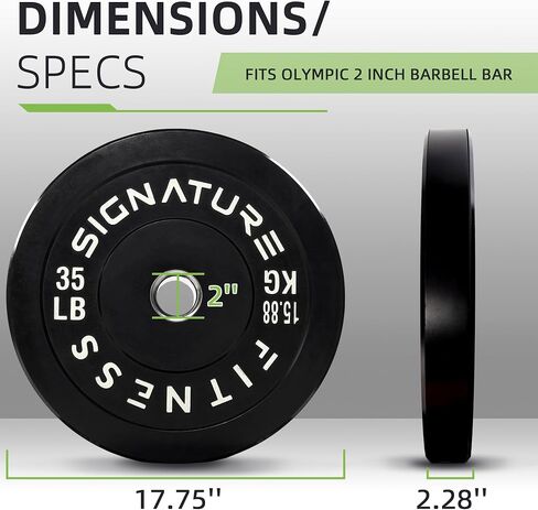 Olympic Bumper Plates, 2" Weight Plates for Strength Training & Weightlifting, Pairs, Sets or Sets with 7FT Barbell, Multiple Options in Saudi Arabia