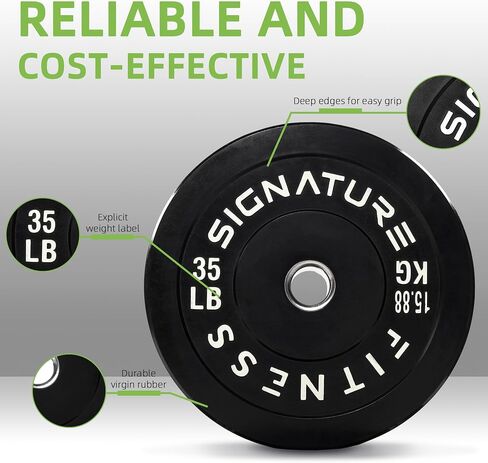 Olympic Bumper Plates, 2" Weight Plates for Strength Training & Weightlifting, Pairs, Sets or Sets with 7FT Barbell, Multiple Options in Saudi Arabia