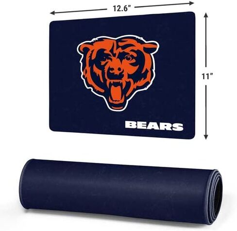 لوحة فأر ألعاب صغيرة من Skinit - Bears مرخص رسميًا - تصميم بديل معزوب مع حواف مخيط ، قاعدة مطاطية مقاومة للماء ، حصيرة مكتب للوحة المفاتيح والماوس ، 12.6 "× 11" بوصة in Kuwait