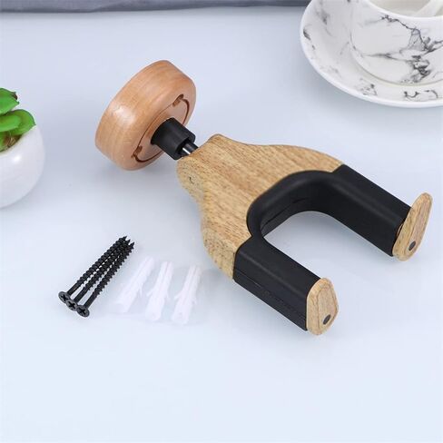 Guitar Hangers Hook Holder Wood Metal Rubber Instrument Hangers Wall Stand (Pedestal for Random Color)(E) in Kuwait