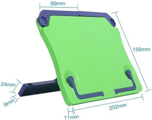 Folding Portable Desktop Sheet Music Book Stand Holder Table Top Cook Bookend Reading Shelf Organizer(Blue) in Saudi Arabia