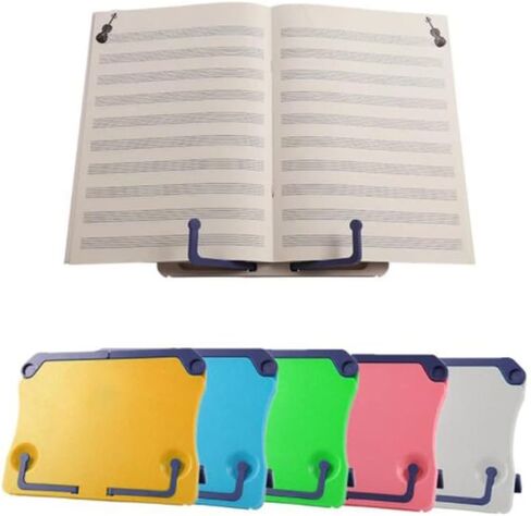 Folding Portable Desktop Sheet Music Book Stand Holder Table Top Cook Bookend Reading Shelf Organizer(Blue) in Saudi Arabia