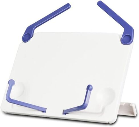 Folding Portable Desktop Sheet Music Book Stand Holder Table Top Cook Bookend Reading Shelf Organizer(Blue) in Saudi Arabia