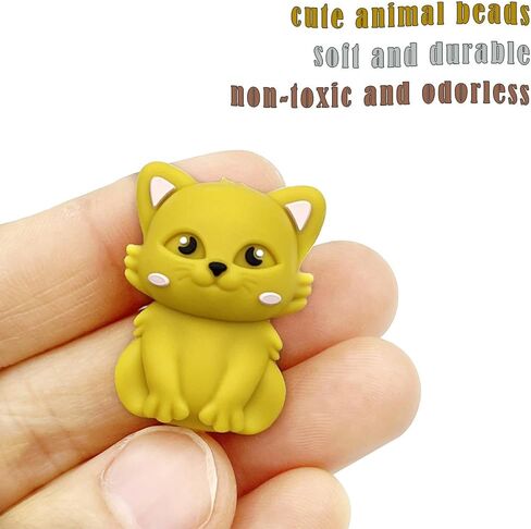 10pcs Owl Bocal Beads for Ambens 3D Animal Bead Silicone حبات لسلسلة المفاتيح صنع حرفة مصنوعة يدويًا. in Saudi Arabia