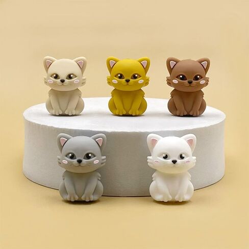 10pcs Owl Bocal Beads for Ambens 3D Animal Bead Silicone حبات لسلسلة المفاتيح صنع حرفة مصنوعة يدويًا. in Saudi Arabia