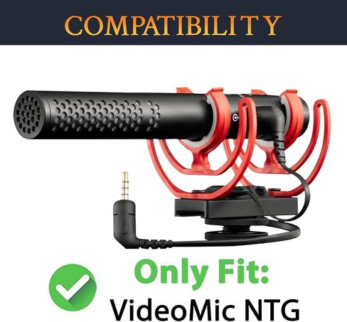SOULWIT 2Pcs Microphones Pop Filter for Rode VideoMic NTG, Protective Mic Cover Windscreen Foam - Black in Saudi Arabia