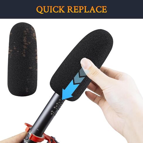 SOULWIT 2Pcs Microphones Pop Filter for Rode VideoMic NTG, Protective Mic Cover Windscreen Foam - Black in Saudi Arabia
