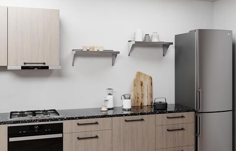 AmGood 10" X 24" Stainless Steel Wall Shelf | Metal Shelving | Garage, Laundry, Storage, Utility Room | Restaurant, Commercial Kitchen | NSF in Kuwait