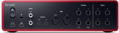 حزمة AudioSavings: حزمة واجهة الصوت Focusrite Scarlett 16I16 4G 4G Gen 24-Bit 192 KHz مع سماعات Rockville Pro-M50 SR STR+كابل ملفات قابلة للفصل+CASE+لوحة أذن إضافية (عنصران) in Saudi Arabia