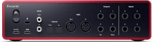 Audiosavings Bundle: Focusrite SCARLETT 16I16 4G 4th Gen 24-bit 192 kHz Audio Recording Interface Bundle with (2) Rockville RCM03 Pro Studio Recording Condenser Microphone+Metal Shock Mount (3 Items) in Saudi Arabia