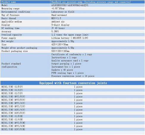 سفينة Barometer المحمولة تستخدم مقياس الضغط الرقمي ALKC400HA1 مفصل تحويل الضغط ALKJ01-0.95 ~ 16BAR in Kuwait