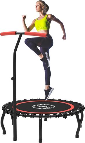 YORIN Rebounder Tranpoline for Adults, 330LBS Fitness Indoor Tranpoline, 40" 48" 50" Mini Exercise Tranpoline with Bungees, Stable Quiet Workout Small Tranpoline, Equipment Exercise at Home in Saudi Arabia