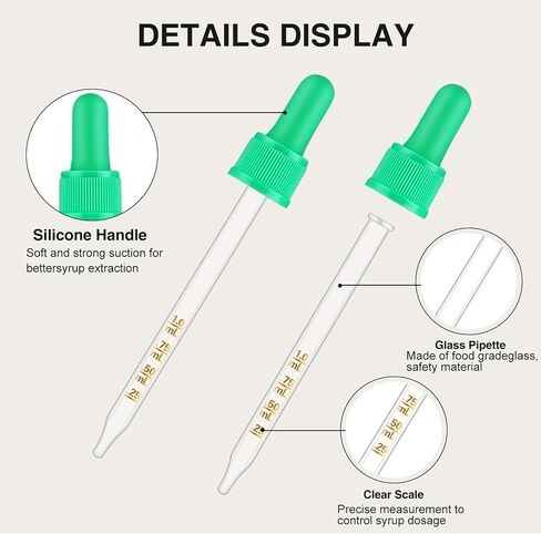 Glass Dropper Pipettes for SodaStream Bubly Drops - 6PCS 1ML Food-Safe Droppers, Leakproof Design & Precise Measurement, Colorful Pipettes for Custom Flavored Sparkling Water (Multicolor) in Kuwait