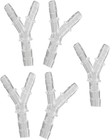 4 Pcs Aquarium Air Pump Connectors Y-Shaped Air Valve 3 Way Airline Tubing Plastic Barb Equal Hose Anti-Shedding Fish Tank Tube Adapters Splitter in Kuwait