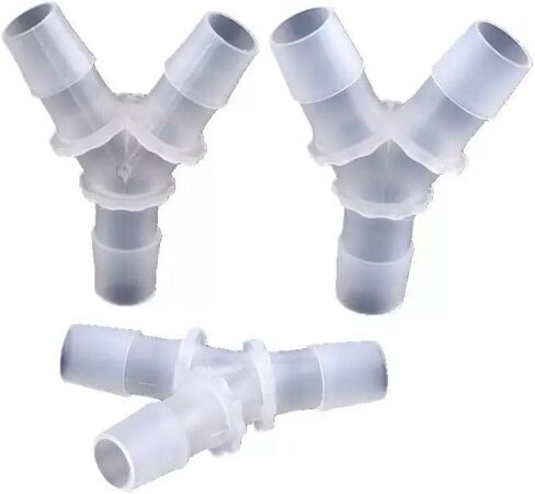 4 Pcs Aquarium Air Pump Connectors Y-Shaped Air Valve 3 Way Airline Tubing Plastic Barb Equal Hose Anti-Shedding Fish Tank Tube Adapters Splitter in Kuwait