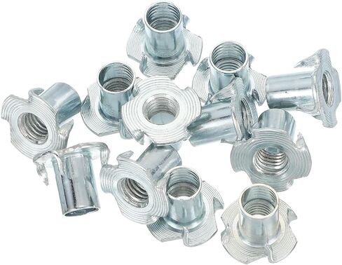 PATIKIL M10 T-Nuts, 12 Pcs Zinc Plated Steel 4-Pronged Tee Blind Nut 20 mm Length Four-jaw t Nuts Threaded Inserts Hardware for Wood Furniture Cabinetry Rock Climbing Holds in Saudi Arabia