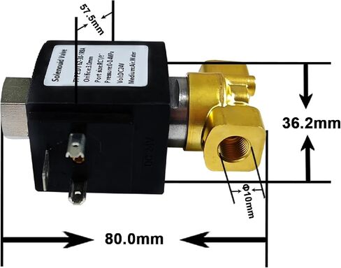 24V DC Two-Way Solenoid Valve, Normal Close NC, Air Water Control Valve for Autoclave, Model DT62-30-1RBA (1 piece) in Saudi Arabia