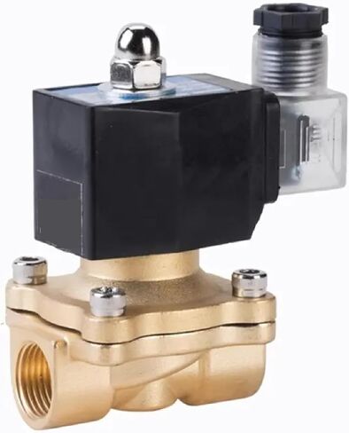 Electric Solenoid Valve, 1/4-2 Inch, Brass, Normally Closed, IP65 Waterproof for Water Oil Air, Multiple Voltage Options (DN25 DC24V) in Saudi Arabia