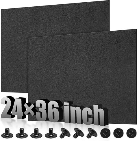 Pangda 2 Pack ABS Plastic Sheet 24 x 36 x 1/16 Rigid Thermoplastic Sheet with Screws Moldable Black Plastic Panel Black Thermoform Board for DIY Projects Home Decor Automotive Handcrafts in Saudi Arabia