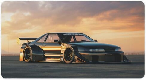 ألعاب لوحة فأر كبيرة بارد R33 RACING CAR JDM SUNSET CAR DESK Long Big Mousepad ممتدة لوحة مفاتيح منظمت المكاتب والملحقات 23.6 × 11.8 بوصة in Kuwait