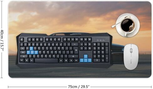ألعاب لوحة فأر كبيرة بارد R33 RACING CAR JDM SUNSET CAR DESK Long Big Mousepad ممتدة لوحة مفاتيح منظمت المكاتب والملحقات 23.6 × 11.8 بوصة in Kuwait
