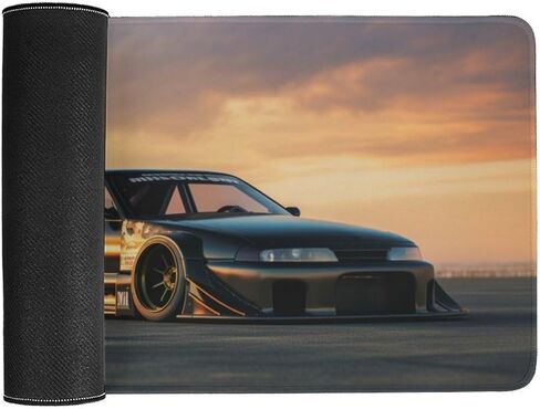 ألعاب لوحة فأر كبيرة بارد R33 RACING CAR JDM SUNSET CAR DESK Long Big Mousepad ممتدة لوحة مفاتيح منظمت المكاتب والملحقات 23.6 × 11.8 بوصة in Kuwait