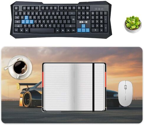 ألعاب لوحة فأر كبيرة بارد R33 RACING CAR JDM SUNSET CAR DESK Long Big Mousepad ممتدة لوحة مفاتيح منظمت المكاتب والملحقات 23.6 × 11.8 بوصة in Kuwait