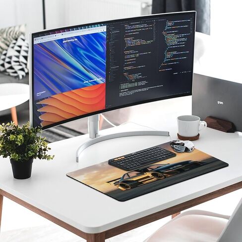 ألعاب لوحة فأر كبيرة بارد R33 RACING CAR JDM SUNSET CAR DESK Long Big Mousepad ممتدة لوحة مفاتيح منظمت المكاتب والملحقات 23.6 × 11.8 بوصة in Kuwait