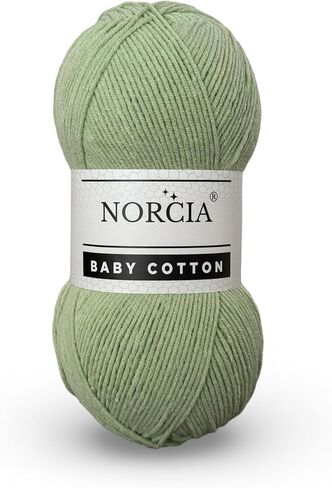 القطن الطفل ، 55 ٪ من القطن 45 ٪ الغزل الأكريليك ، غرامة/رياضة (2) للكروشيه والحياكة ، خيوط أميجورومي الناعمة ، 100 غرام (361 ياردة) in Kuwait