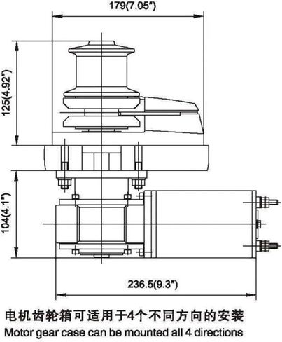 مرساة كهربائية وينش 12V 600W غواصات ثقيلة عالية السرعة مرساة القوارب البحرية وينش Windlass مع Capstan للقوارب من 20 قدم إلى 35 قدم C612C in Saudi Arabia