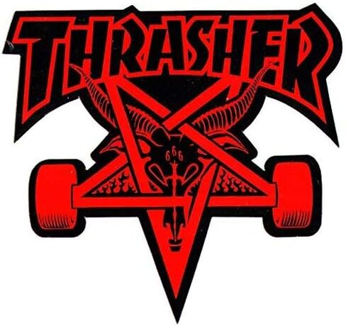 Thrasher Magazine Skate Goat Pentagram Skateboard Sticker in Saudi Arabia
