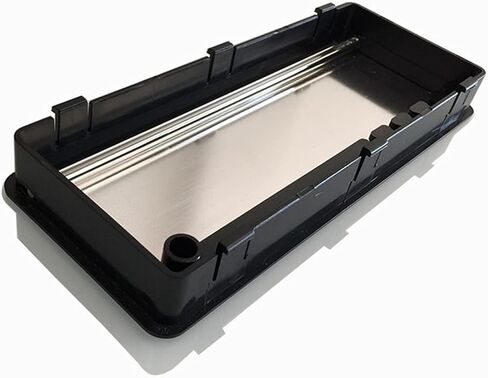 Computer Wire Cable Hole Cover Grommets， Alloy Desk Cable Grommet Rectangular Threading Box with Wire Clip Holder Table Outlet Line Hole Cover Office Furniture Hardware(Black) in Saudi Arabia