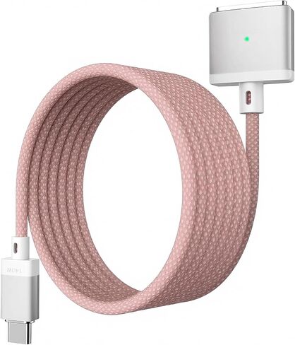 USB -C إلى Magnetic 3 Cable 140W ، كابل شحن آمن متوافق مع MacBook Pro 2021 M1 Pro & Max 14 "16" ، MacBook Air 2022 M2 ، Pro 2023 M2 Pro & Max 14 "16" - 6.6 قدم ، أسود ، أسود in Kuwait