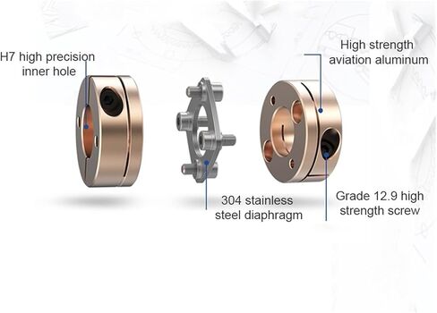 CNC Diaphragm Shaft Coupler D68 L54 High Precision Flexible Disc Coupling 12-35mm(33X33) in Saudi Arabia