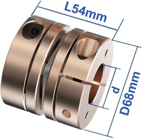 CNC Diaphragm Shaft Coupler D68 L54 High Precision Flexible Disc Coupling 12-35mm(33X33) in Saudi Arabia