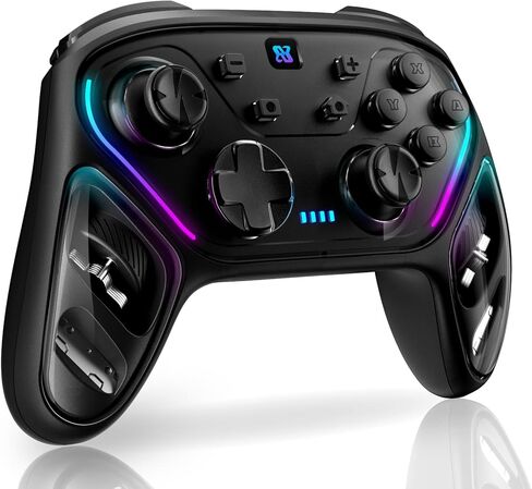BINBOKPLAY Switch Controller, Switch Controller Compatible with Switch 2/Switch/Lite/OLED, Wireless Gamepad with 7 LED Colors/Motion Control/Dual Vibration/Turbo in Saudi Arabia