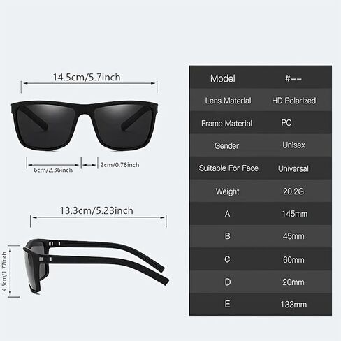 6-Pack Polarized Sunglasses for Men and Women, Lightweight TR90 Frame Sun Glasses with UV400 Protection for Driving Fishing Golf Outdoor in Saudi Arabia