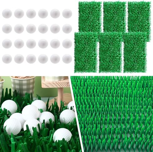 TaoBary 30 Pcs Soccer Party Decorations for Table Soccer Centerpieces Kit Includes 24 Mini Ball and 6 Paper Grass Decorations for Masters Birthday Party Desk Baby Shower Supplies in Saudi Arabia